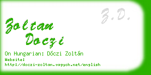 zoltan doczi business card