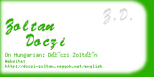 zoltan doczi business card